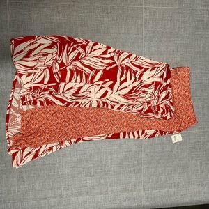 Free People long skirt. Vintage red combo. XS. NWT